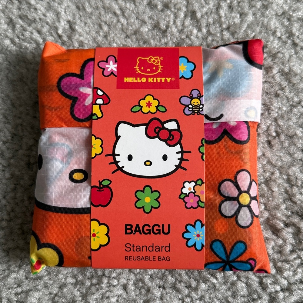 NWT Standard Baggu - Orange Hello Kitty (Sanrio Friends)